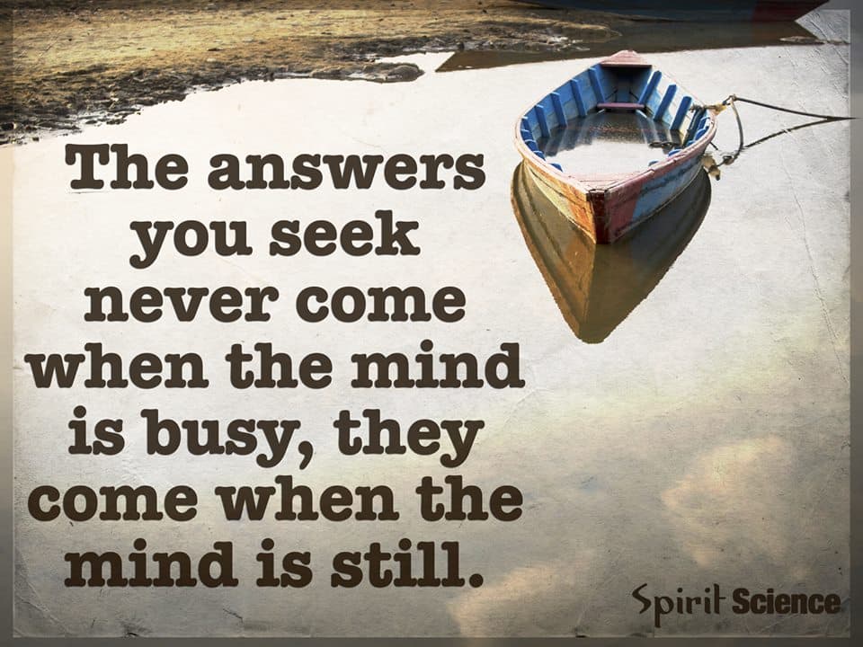 méditer the answers you seek never come when the mind is busy, they come when the mind is still
